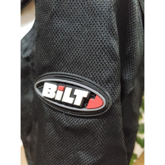 Bilt Men Black Long Sleeve Full Zipper Pockets Logo Motorcycle Jacket Size Small - Picture 11 of 15